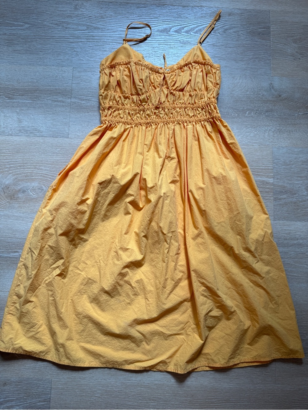 Ciao Lucia Orange Contessa Midi Dress 100% Cotton Women’s Size Medium
